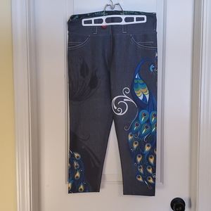 InknBurn peacock capris size 12
